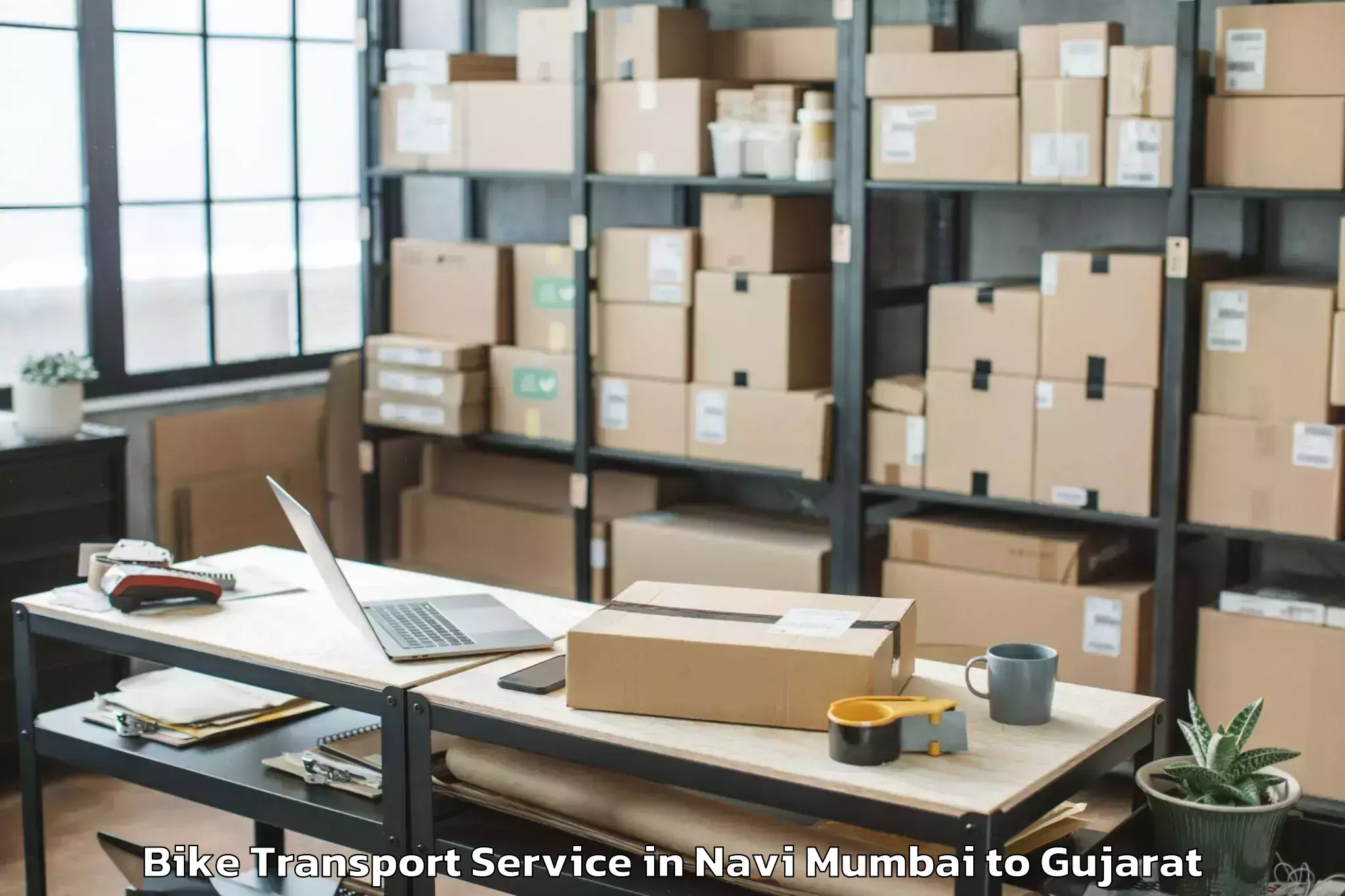 Discover Navi Mumbai to Gujarat Technological Universi Bike Transport